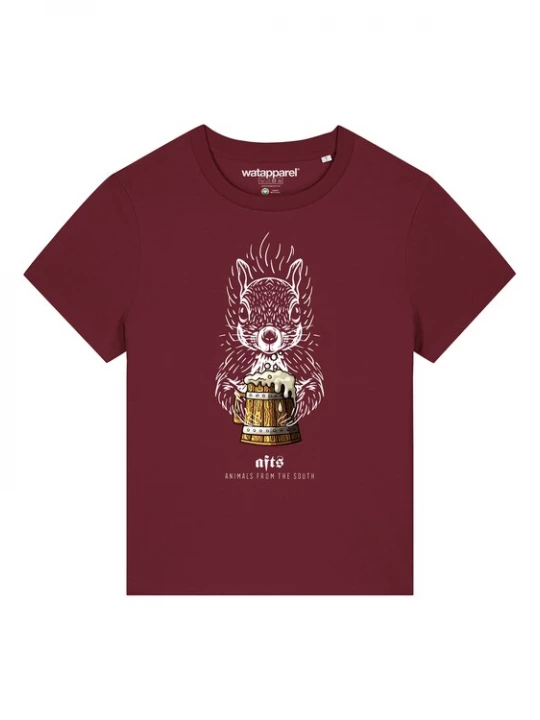 Foto van product Watapparel Shirt ' Eichhörnchen ' gemengde kleuren / bordeaux