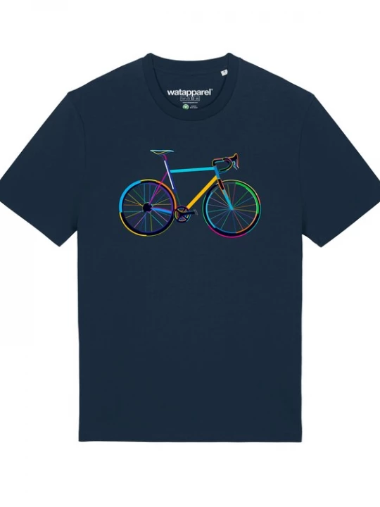Foto van product Watapparel Shirt ' Fahrrad by night ' donkerblauw / gemengde kleuren