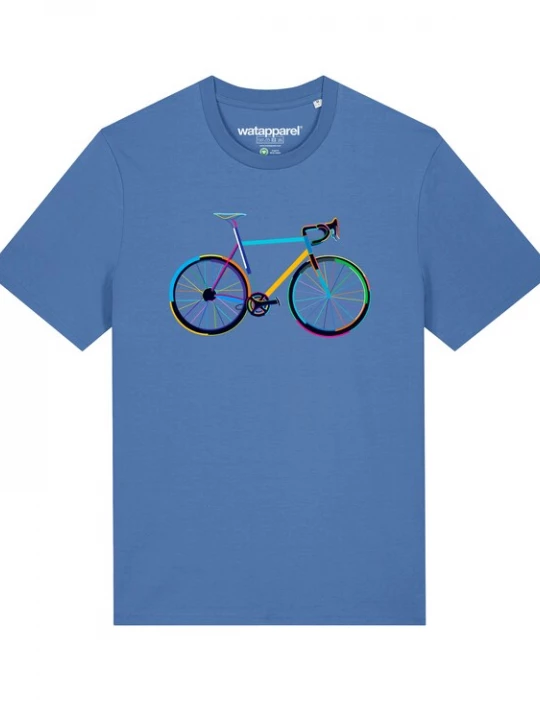 Foto van product Watapparel Shirt ' Fahrrad by night ' lichtblauw / gemengde kleuren
