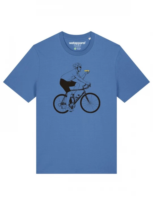 Foto van product Watapparel Shirt 'Fahrrad und Pizza' saffier / zwart
