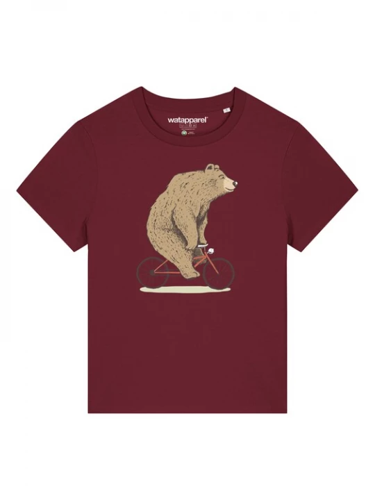 Foto van product Watapparel Shirt ' Fahrradbär ' gemengde kleuren / bordeaux