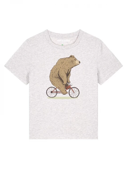 Foto van product Watapparel Shirt ' Fahrradbär ' gemengde kleuren / wit gemêleerd