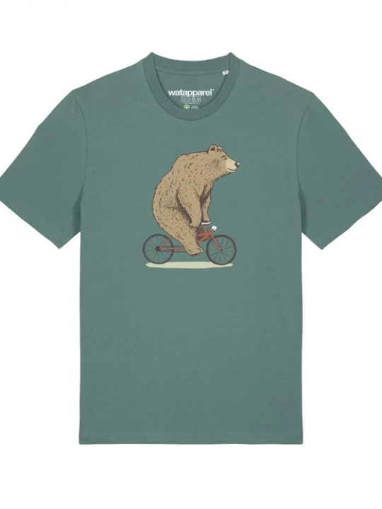 Foto van product Watapparel Shirt ' Fahrradbär ' groen / gemengde kleuren