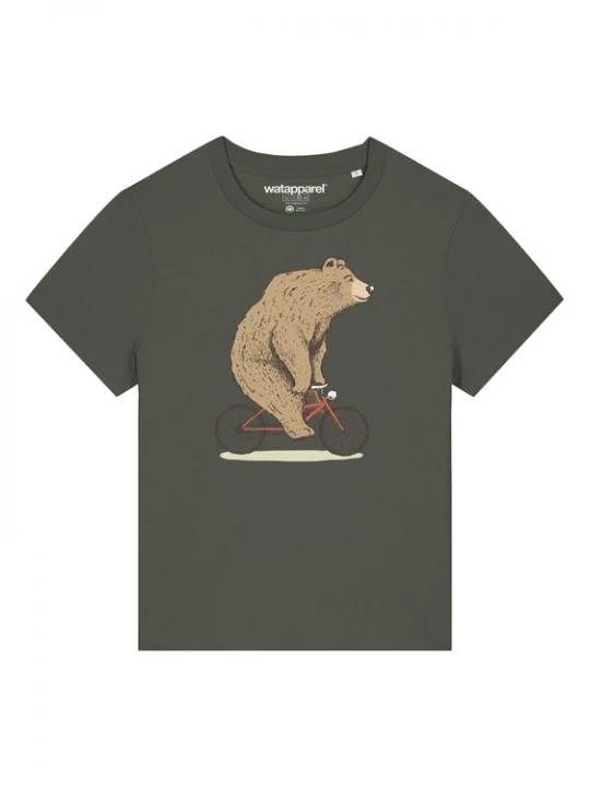 Foto van product Watapparel Shirt ' Fahrradbär ' groen / gemengde kleuren