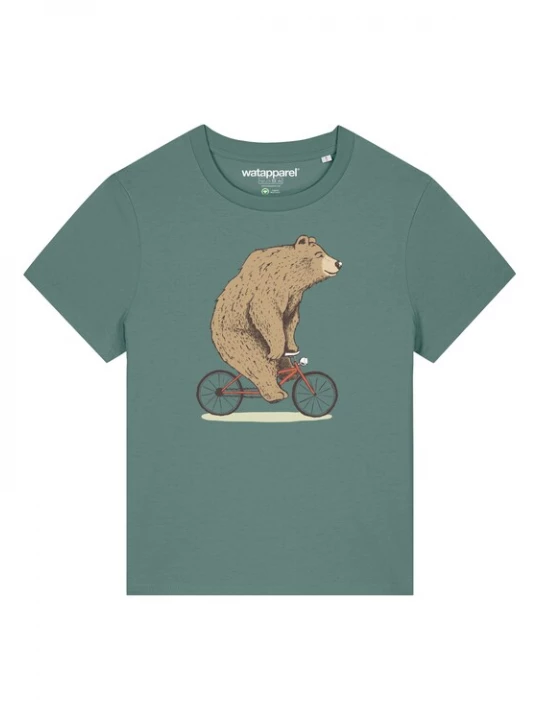 Foto van product Watapparel Shirt ' Fahrradbär ' groen / gemengde kleuren
