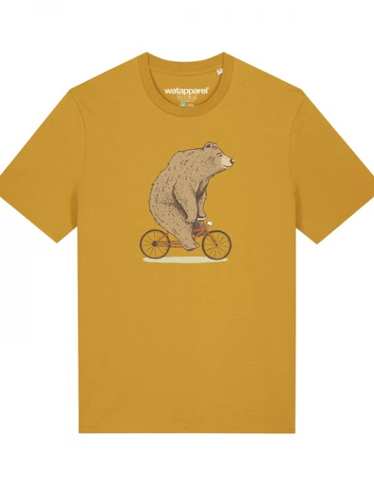 Foto van product Watapparel Shirt ' Fahrradbär ' oker / gemengde kleuren