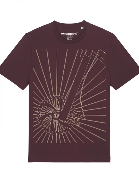 Foto van product Watapparel Shirt ' Fahrradspeichen ' beige / donkerrood
