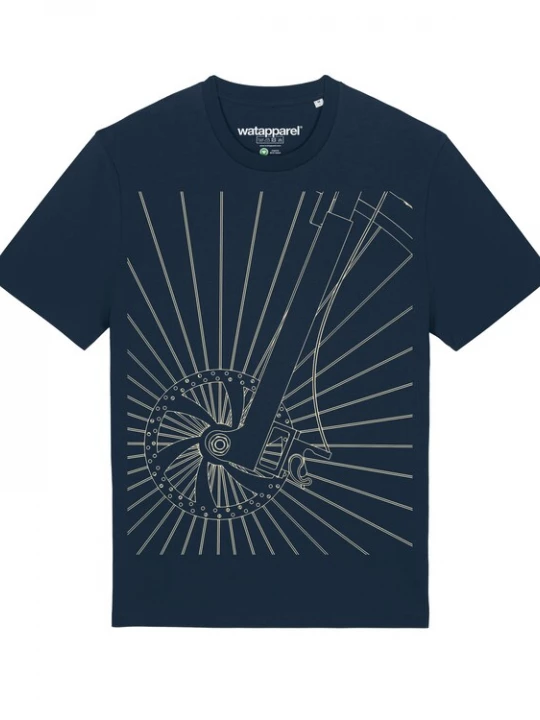 Foto van product Watapparel Shirt ' Fahrradspeichen ' donkerblauw / geel