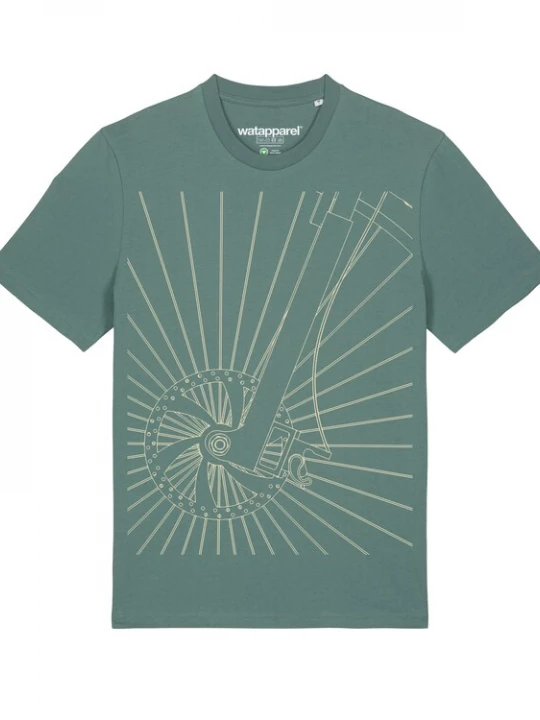 Foto van product Watapparel Shirt ' Fahrradspeichen ' geel / groen