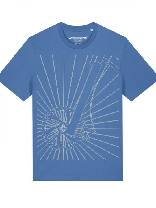 Foto van product Watapparel Shirt ' Fahrradspeichen ' lichtblauw / wit