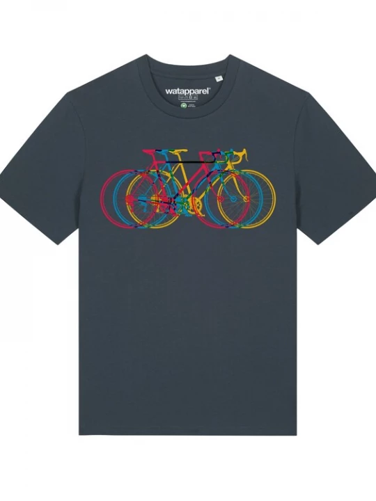 Foto van product Watapparel Shirt 'Fahrräder' antraciet / gemengde kleuren