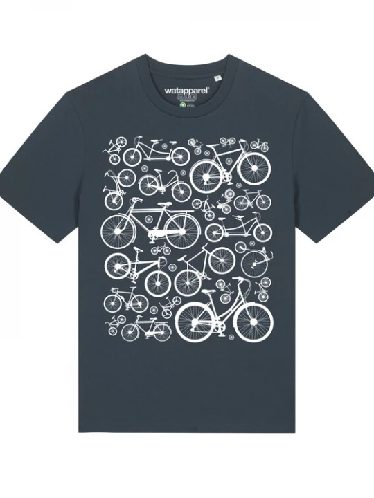 Foto van product Watapparel Shirt ' Fahrräder ' antraciet / wit