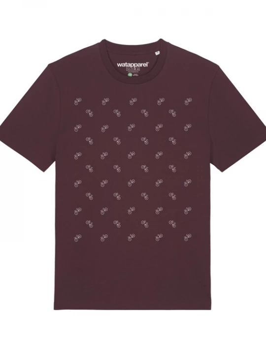 Foto van product Watapparel Shirt 'Fahrräder' bordeaux / wit