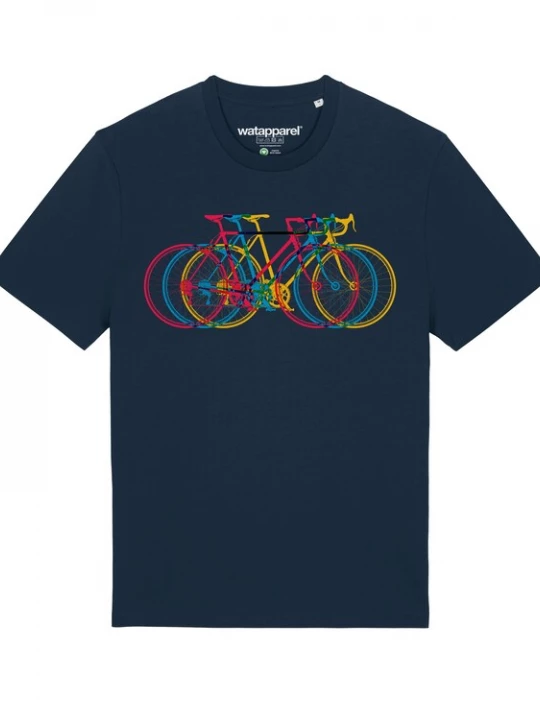 Foto van product Watapparel Shirt 'Fahrräder' donkerblauw / gemengde kleuren