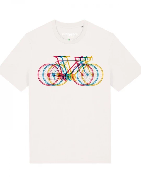 Foto van product Watapparel Shirt ' Fahrräder ' gemengde kleuren / wit