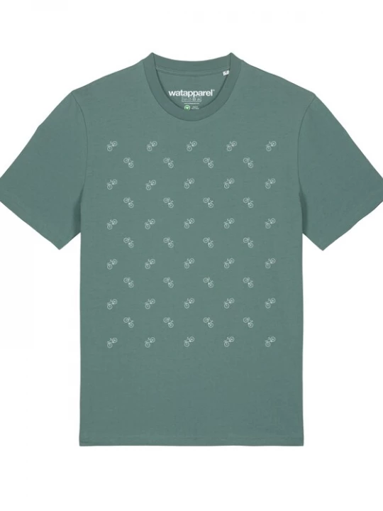 Foto van product Watapparel Shirt 'Fahrräder' groen / wit