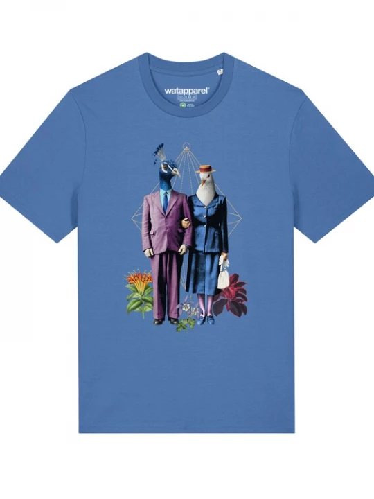 Foto van product Watapparel Shirt ' Fancy Birds ' lichtblauw / gemengde kleuren