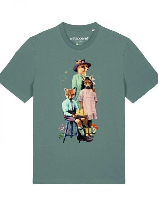 Foto van product Watapparel Shirt ' Fancy Fox ' groen / gemengde kleuren