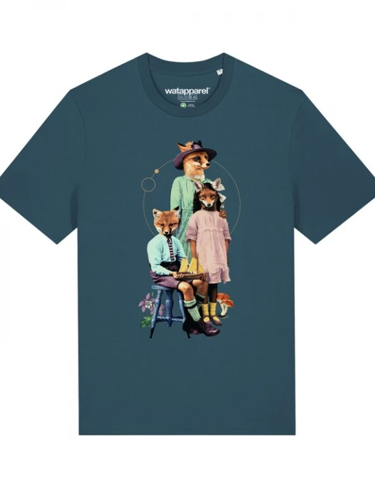 Foto van product Watapparel Shirt 'Fancy Fox' petrol / gemengde kleuren