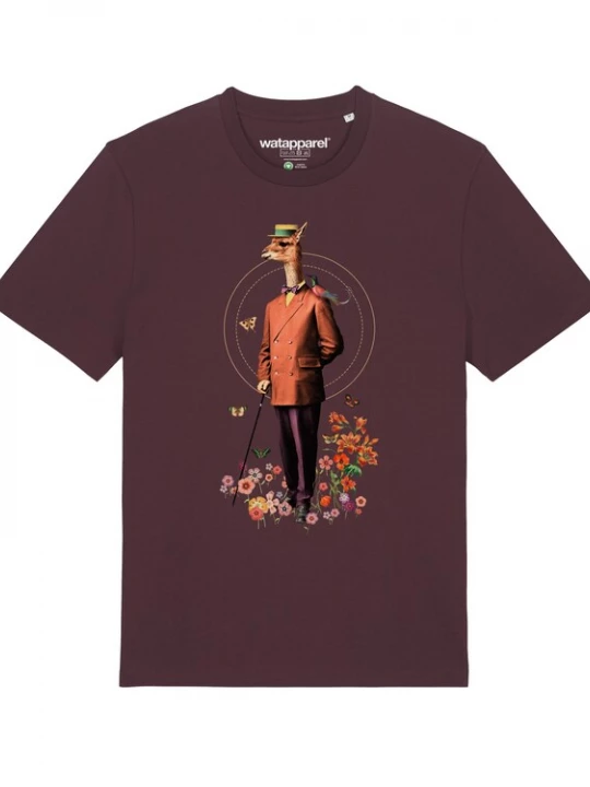 Foto van product Watapparel Shirt ' Fancy Llama ' bruin / gemengde kleuren