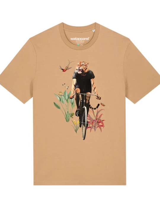 Foto van product Watapparel Shirt ' Fancy Tiger ' beige / gemengde kleuren