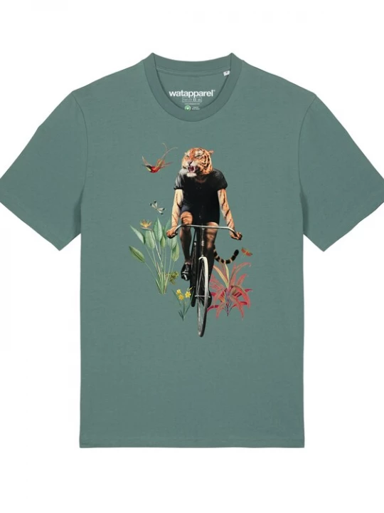 Foto van product Watapparel Shirt ' Fancy Tiger ' groen / gemengde kleuren