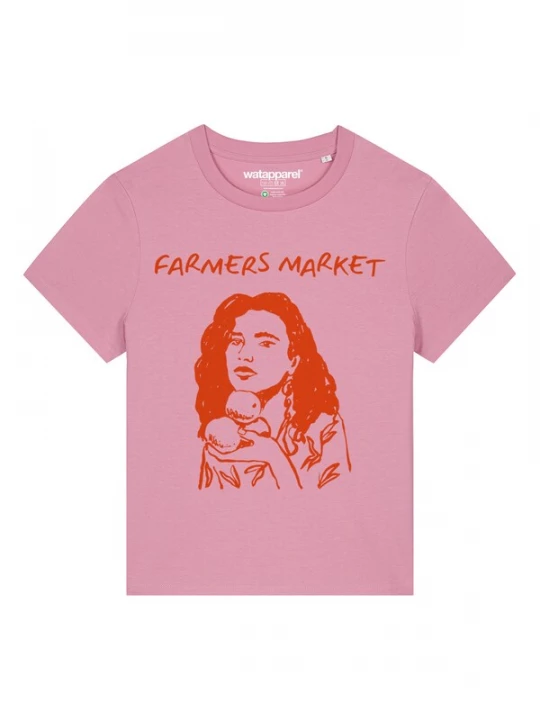 Foto van product Watapparel Shirt 'Farmers market' kreeft / oudroze