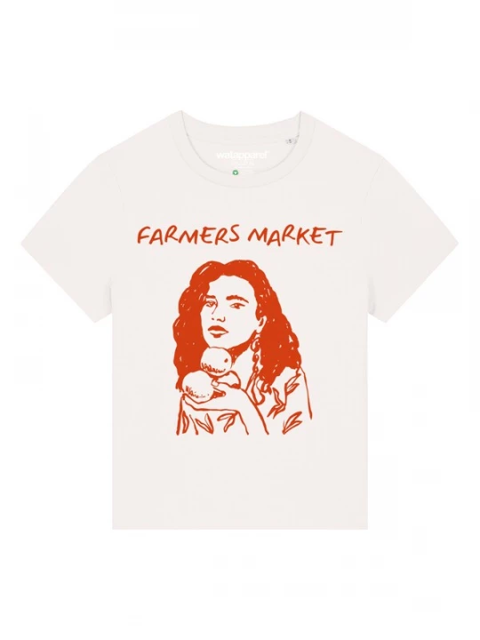 Foto van product Watapparel Shirt 'Farmers market' kreeft / wit