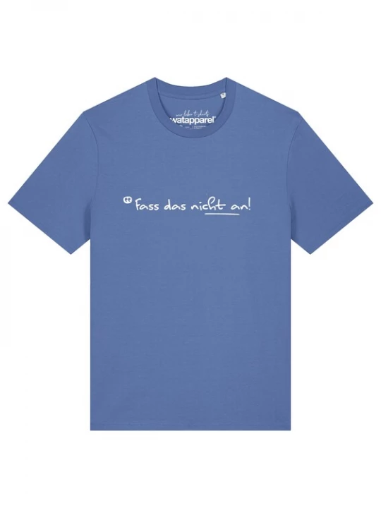 Foto van product Watapparel Shirt 'Fass Das Nicht An' azuur / wit