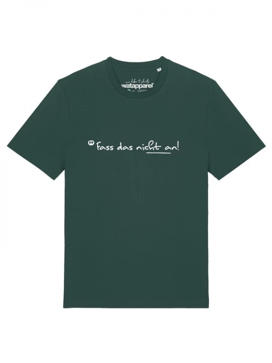 Foto van product Watapparel Shirt 'Fass Das Nicht An' donkergroen / wit