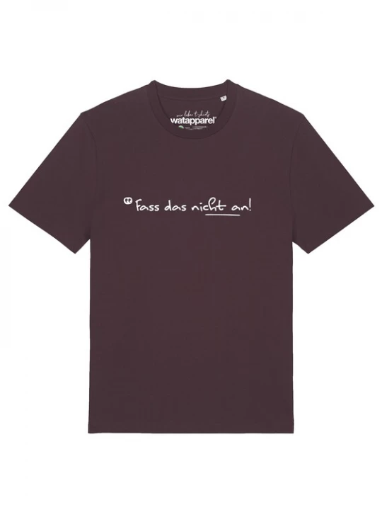 Foto van product Watapparel Shirt 'Fass Das Nicht An ' donkerrood