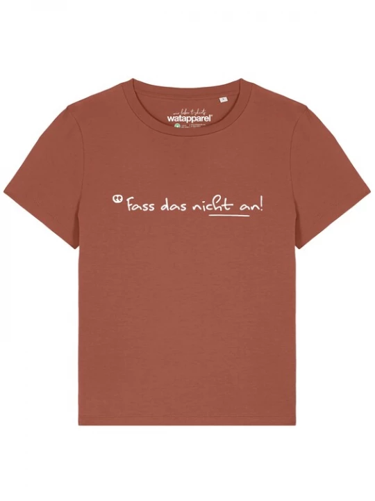 Foto van product Watapparel Shirt 'Fass Das Nicht An' roestrood / wit