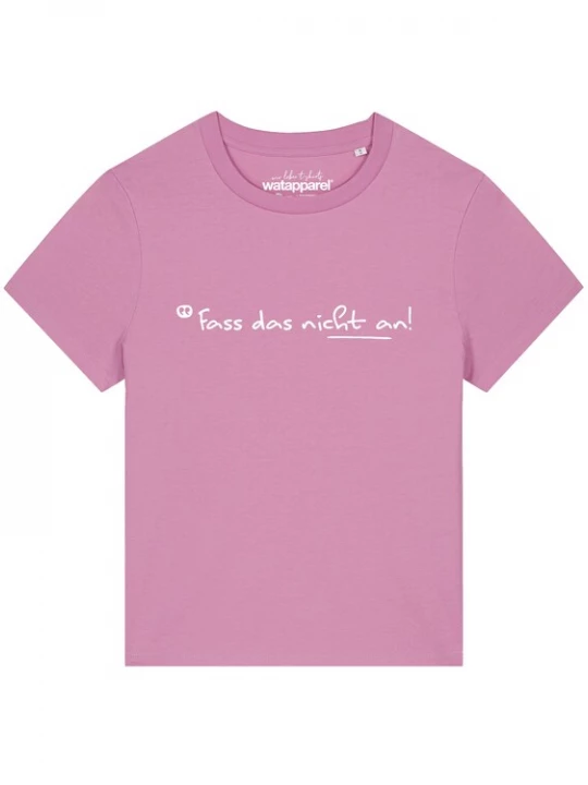Foto van product Watapparel Shirt 'Fass Das Nicht An' rosa / wit