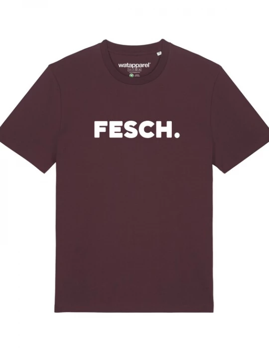 Foto van product Watapparel Shirt ' Fesch ' donkerrood / wit