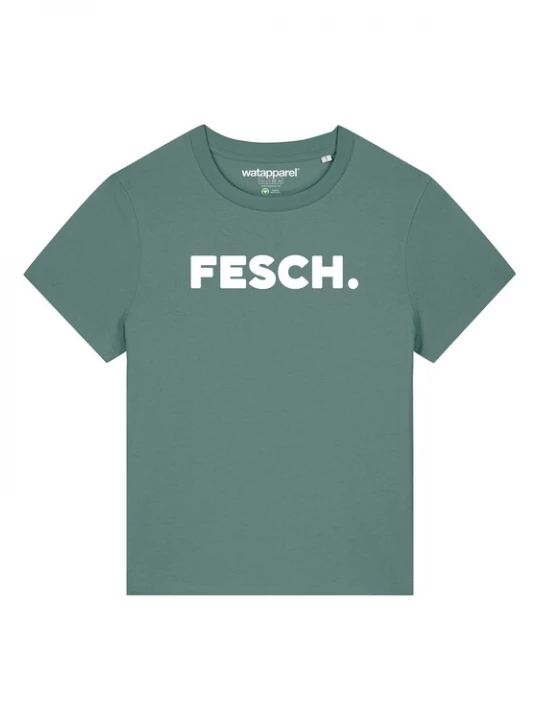 Foto van product Watapparel Shirt ' Fesch ' groen / wit