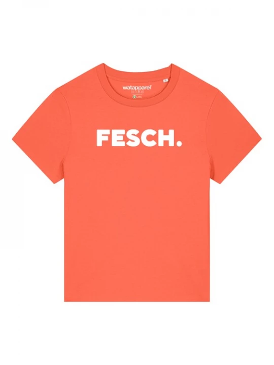 Foto van product Watapparel Shirt ' Fesch ' oranje / wit