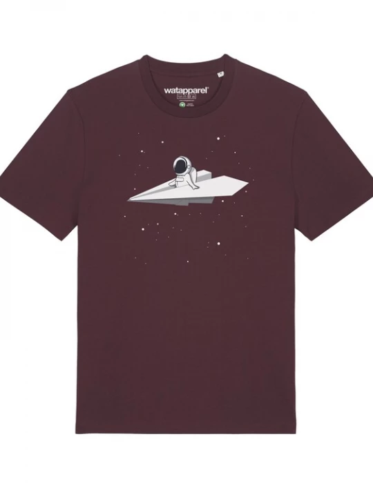 Foto van product Watapparel Shirt ' Fly me to the moon ' navy / donkerrood / wit