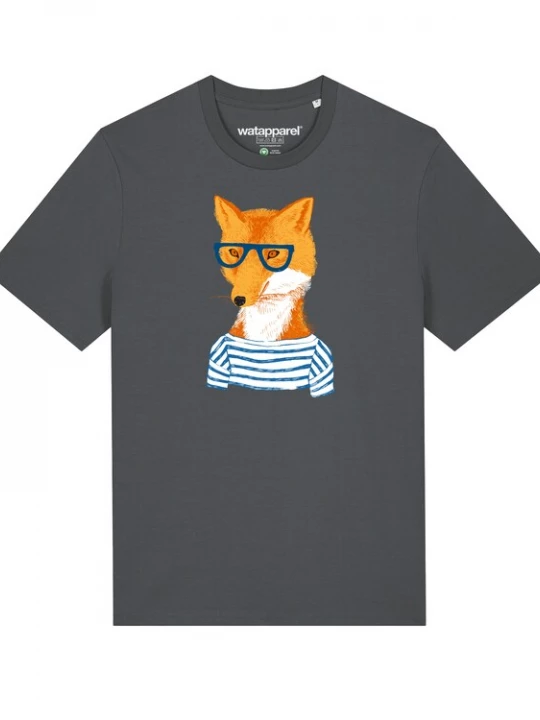 Foto van product Watapparel Shirt ' Fuchs ' antraciet / gemengde kleuren
