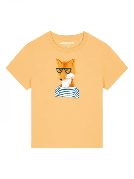 Foto van product Watapparel Shirt ' Fuchs ' lichtgeel / gemengde kleuren