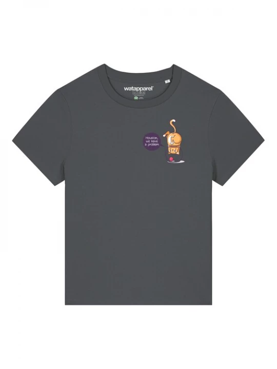 Foto van product Watapparel Shirt ' Funny Cat ' antraciet / gemengde kleuren