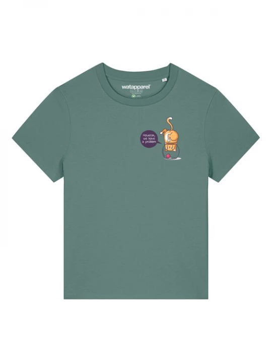 Foto van product Watapparel Shirt ' Funny Cat ' groen / gemengde kleuren