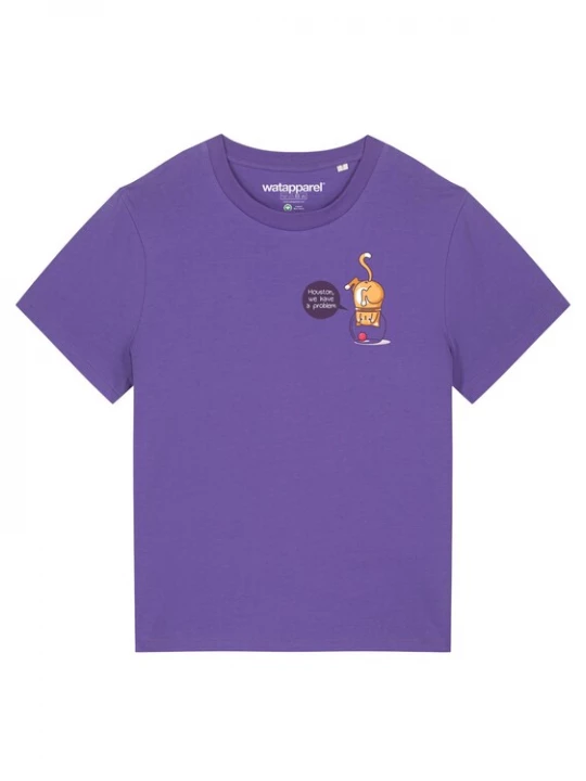 Foto van product Watapparel Shirt 'Funny Cat' lila / gemengde kleuren