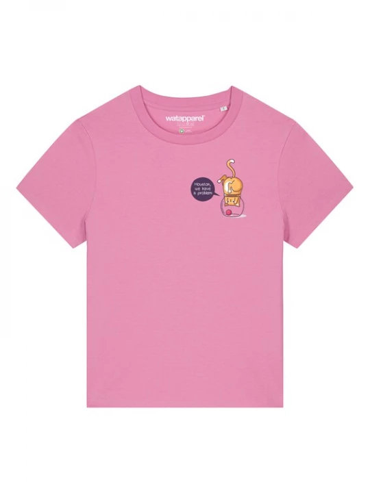 Foto van product Watapparel Shirt 'Funny Cat' oranje / rosa