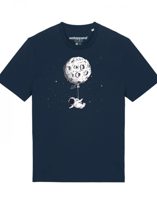 Foto van product Watapparel Shirt 'Funny Spaceman' donkerblauw / wit