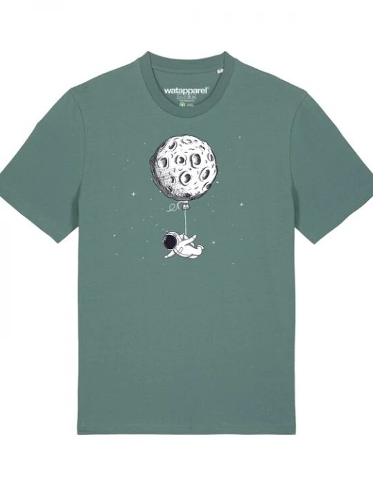 Foto van product Watapparel Shirt ' Funny Spaceman ' groen / gemengde kleuren