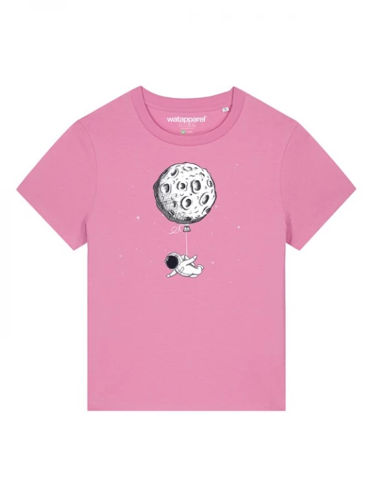 Foto van product Watapparel Shirt 'Funny Spaceman' rosa / wit
