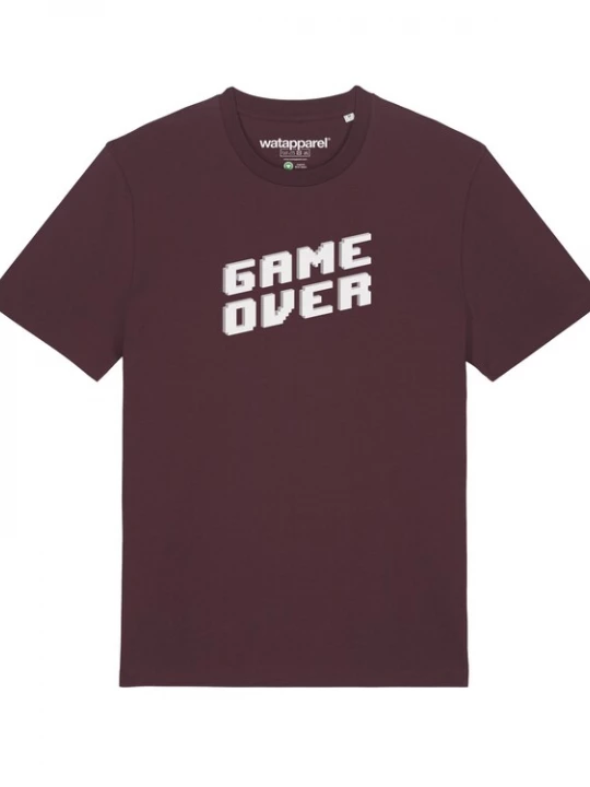 Foto van product Watapparel Shirt ' Game Over ' bruin / wit