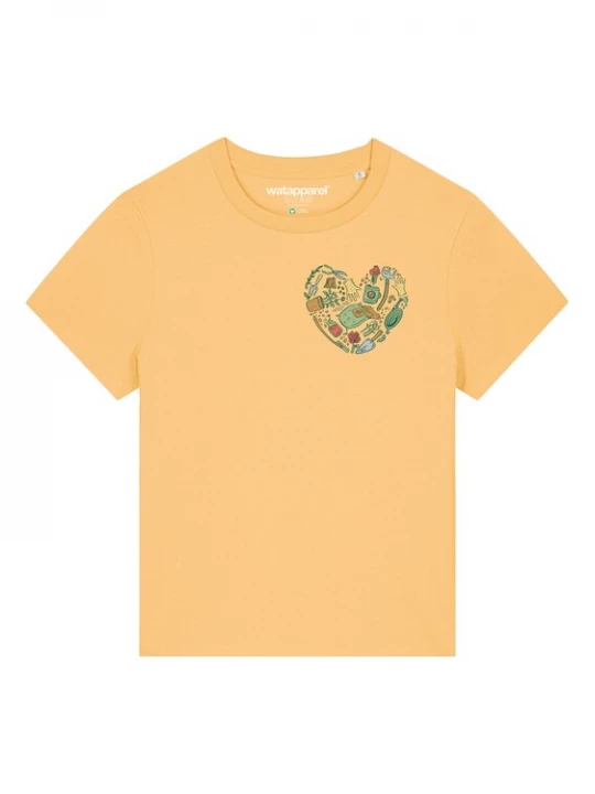 Foto van product Watapparel Shirt ' Gartenliebe ' lichtgeel / gemengde kleuren