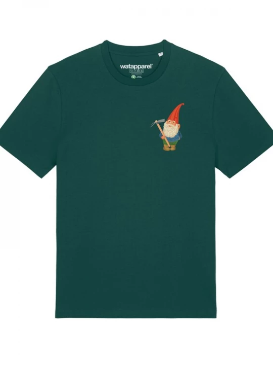 Foto van product Watapparel Shirt ' Gartenzwerg ' bruin / donkergroen / rood / wit