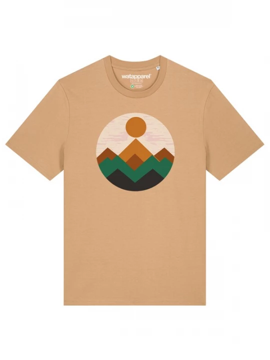 Foto van product Watapparel Shirt 'Geometric Landscape 2' beige / bruin / groen